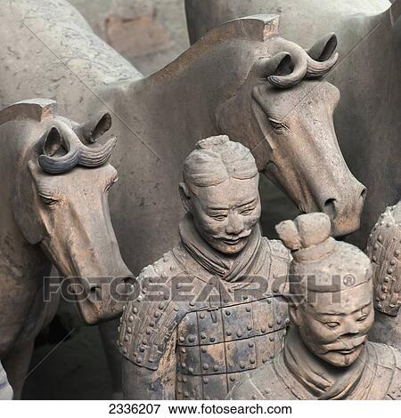 Stock Photo - Mausoleum Of The First Qin Emperor; Xi'an, Shaanxi, China. Fotosearch