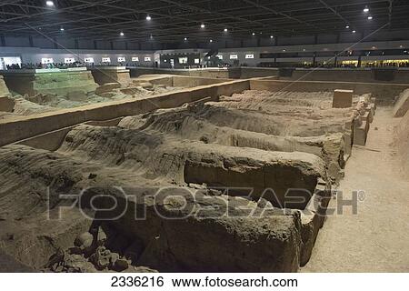 Stock Photograph - Mausoleum Of The First Qin Emperor; Xi'an, Shaanxi, China. Fotosearch