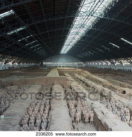 Mausoleum Of The First Qin Emperor; Xi'an, Shaanxi, China View Large Photo Image Stock Photography - Mausoleum Of The First Qin Emperor; Xi'an, Shaanxi, China. Fotosearch