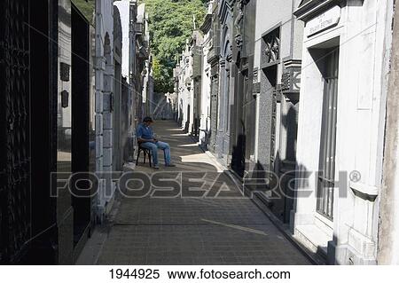 Stock Photography - Mausoleums at the Cementerio de la Recoleta, Buenos Aires, Capital Federal, Argentina. Fotosearch