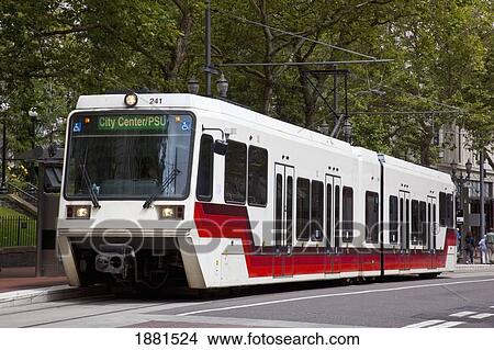 Picture - Max Train; Portland, Oregon, Usa. Fotosearch