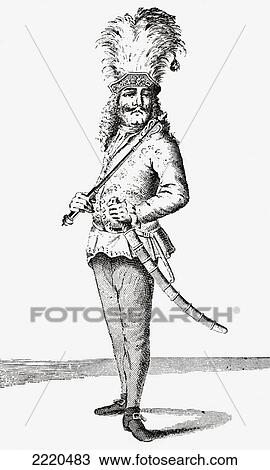 Stock Image - Maximillian Christopher Miller, 1674 - 1734. Also Known As The Saxon Giant And The German Giant. From The Strand Magazine Published 1894.. Fotosearch