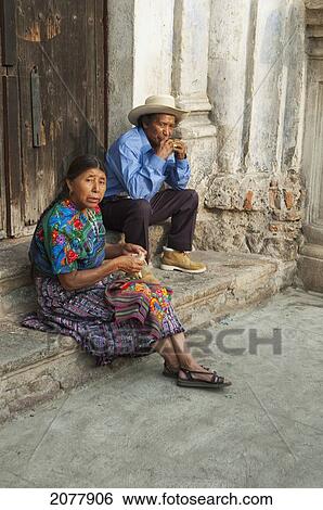 Maya Couple, Antigua, Sacatep View Large Photo Image Stock Photograph - Maya Couple, Antigua, Sacatep. Fotosearch