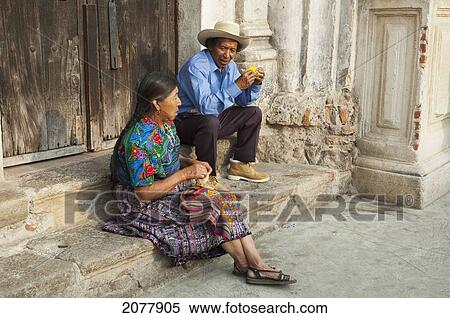 Maya Couple, Antigua, Sacatep View Large Photo Image Stock Photography - Maya Couple, Antigua, Sacatep. Fotosearch