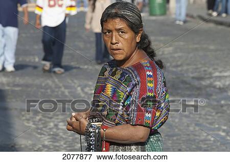 Stock Photo - Maya Woman, Antigua, Sacatep. Fotosearch