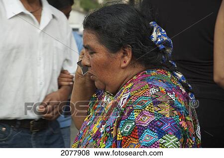 Maya Woman On The Mobile Phone, Antigua, Sacatep View Large Photo Image Stock Photo - Maya Woman On The Mobile Phone, Antigua, Sacatep. Fotosearch