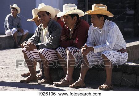 Stock Photograph - Mayan Men, Lake Atitlan, Santiago. Fotosearch