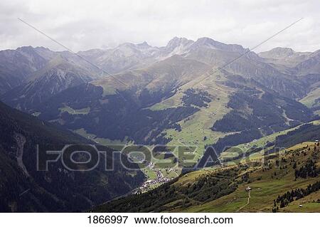 Stock Photo - Mayrhofen, Tyrol, Austria; Alpine Meadows And A View Of The Mountains. Fotosearch