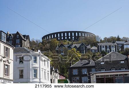 Stock Photography - Mccaig's Tower; Oban Argyll Scotland. Fotosearch