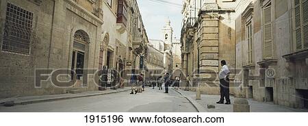 Stock Photograph - Mdina Street Scene. Fotosearch