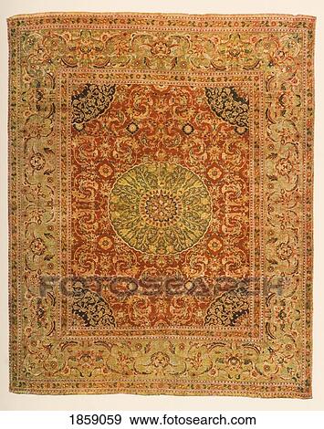 Medallion Rug Of Damascus From Xvi Century View Large Photo Image Stock Photo - Medallion Rug Of Damascus From Xvi Century. Fotosearch