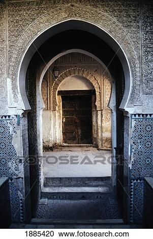 Medersa El - Attarine, Fes El-Bali View Large Photo Image Stock Image - Medersa El - Attarine, Fes El-Bali. Fotosearch