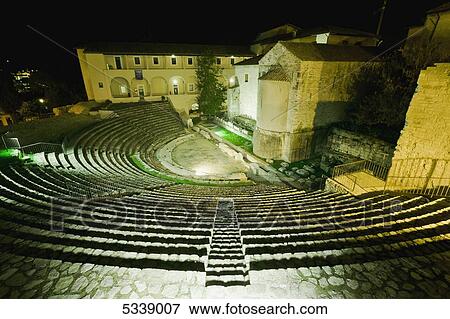 Stock Photo - Medieval amphitheatre; Spoleto, Umbria, Italy. Fotosearch