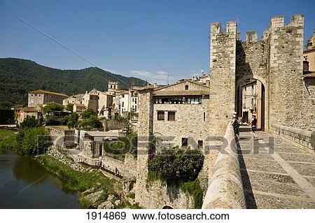 Stock Photo - Medieval Besalu Village. Fotosearch