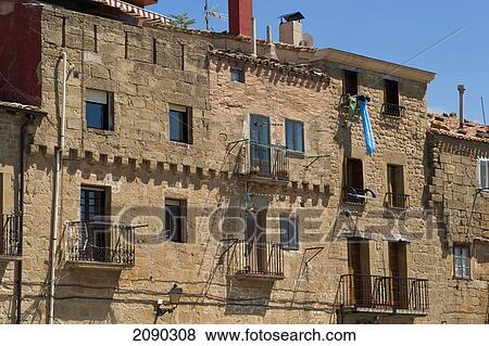 Medieval Facade In Laguardia, Basque Country, Spain View Large Photo Image Stock Photo - Medieval Facade In Laguardia, Basque Country, Spain. Fotosearch