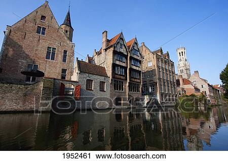 Medieval houses along a canal, Bruges (Brugge), West Flanders, Belgium View Large Photo Image Stock Image - Medieval houses along a canal, Bruges (Brugge), West Flanders, Belgium. Fotosearch