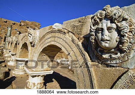 Medusa's Head At Forum, Leptis Magna View Large Photo Image Picture - Medusa's Head At Forum, Leptis Magna. Fotosearch
