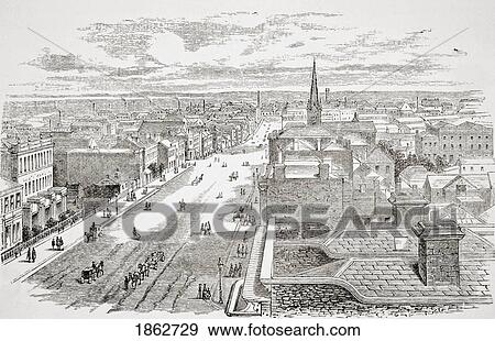 Melbourne Australia From The Gallery Of Geography Published London Circa 1872 View Large Photo Image Stock Photo - Melbourne Australia From The Gallery Of Geography Published London Circa 1872. Fotosearch