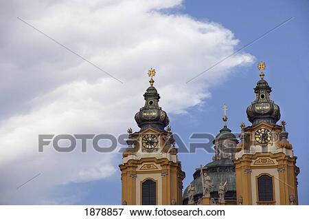 Melk Abbey Spires View Large Photo Image Stock Photo - Melk Abbey Spires. Fotosearch