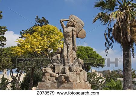 Stock Photo - Memorial To The Victims Of World War Ii By Sculptor Anton Agius, Mdina, Malta. Fotosearch