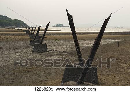 Stock Photography - Memories of the war, Taiwan fought against China to keep Kinmen, an island less than 10km from from Chinese mainland; Jincheng, Kinmen, Taiwan. Fotosearch