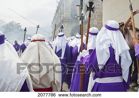 Men And Boys Wear Purple As A Sign Of Mourning At The Procession Of The Holy Cross On Good Friday In Antigua Guatemala, Sacatep View Large Photo Image Stock Photograph - Men And Boys Wear Purple As A Sign Of Mourning At The Procession Of The Holy Cross On Good Friday In Antigua Guatemala, Sacatep. Fotosearch