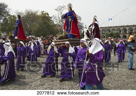 Men Carrying The Andas (Floats) Of Saints During The Procession Of The Holy Cross On Good Friday In Antigua Guatemala, Sacatep View Large Photo Image Stock Image - Men Carrying The Andas (Floats) Of Saints During The Procession Of The Holy Cross On Good Friday In Antigua Guatemala, Sacatep. Fotosearch