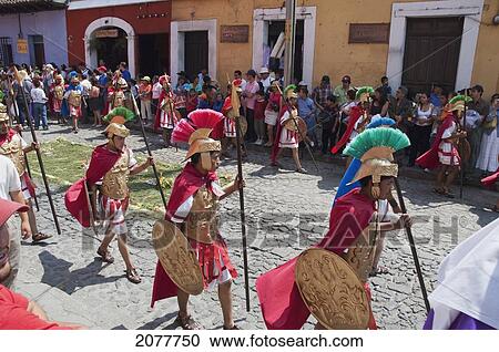 Men Dressed As Roman Soldiers At The Procession Of The Holy Cross On Good Friday In Antigua Guatemala, Sacatep View Large Photo Image Stock Image - Men Dressed As Roman Soldiers At The Procession Of The Holy Cross On Good Friday In Antigua Guatemala, Sacatep. Fotosearch