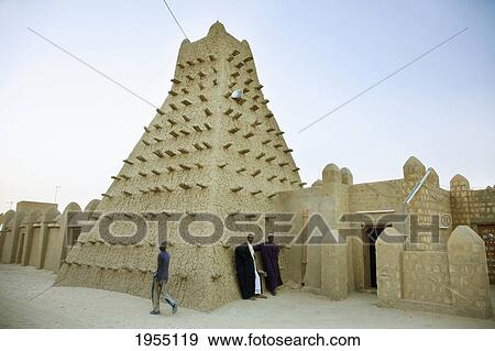 Men Near Sankore Mosque, Timbuktu, Mali View Large Photo Image Stock Photo - Men Near Sankore Mosque, Timbuktu, Mali. Fotosearch
