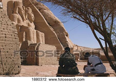 Men Outside Abu Simbel View Large Photo Image Stock Image - Men Outside Abu Simbel. Fotosearch