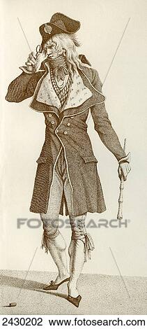 Men's fashion during the French Revolution. Les Incroyables. Members of a fashionable aristocratic subculture in Paris during the French Directory. From Illustrierte Sittengeschichte vom Mittelalter bis zur Gegenwart by Eduard Fuchs, published 1909. View Large Photo Image Stock Image - Men's fashion during the French Revolution. Les Incroyables. Members of a fashionable aristocratic subculture in Paris during the French Directory. From Illustrierte Sittengeschichte vom Mittelalter bis zur Gegenwart by Eduard Fuchs, published 1909.. Fotosearch