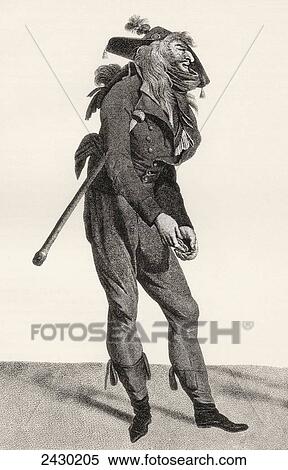 Stock Photography - Men's fashion during the French Revolution. Les Incroyables. Members of a fashionable aristocratic subculture in Paris during the French Directory. From Illustrierte Sittengeschichte vom Mittelalter bis zur Gegenwart by Eduard Fuchs, published 1909.. Fotosearch