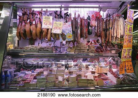 Stock Image - MERCAT BOQUERIA MARKET BARCELONA SPAIN. Fotosearch