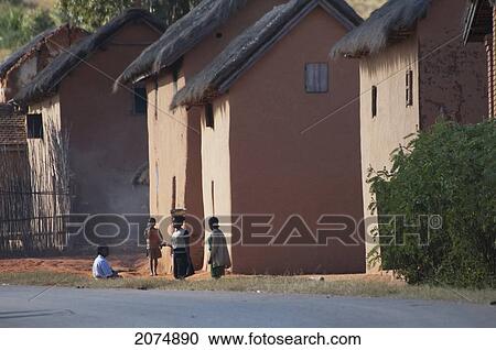 Merina Village Along The Road Between Ambositra & Ambavalao, Fianarantsoa Province, Madagascar View Large Photo Image Stock Image - Merina Village Along The Road Between Ambositra & Ambavalao, Fianarantsoa Province, Madagascar. Fotosearch
