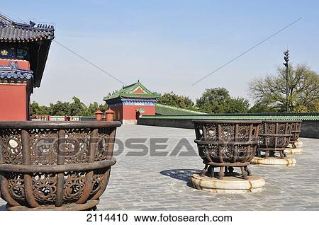 Metal Bowls In A Row Along A Path; Beijing China View Large Photo Image Stock Image - Metal Bowls In A Row Along A Path; Beijing China. Fotosearch