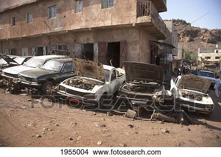 Picture - Metal recycling market in Bamako, Mali. Fotosearch