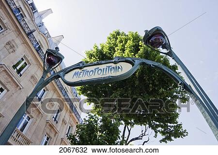 Metro Entrance Designed By Hector Guimard, Paris, France View Large Photo Image Stock Image - Metro Entrance Designed By Hector Guimard, Paris, France. Fotosearch
