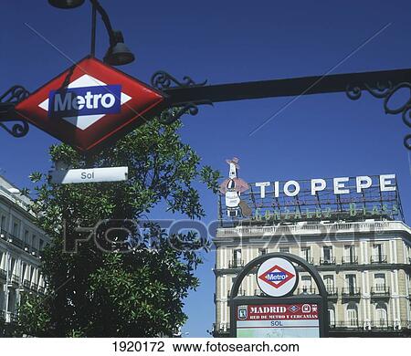 Metro Stop - Sol View Large Photo Image Stock Image - Metro Stop - Sol. Fotosearch