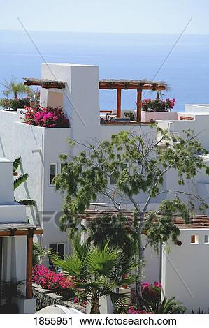 Stock Image - Mexican Architecture, Cabo San Lucas, Mexico. Fotosearch