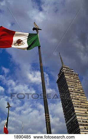 Mexican Flag Outside Latino Tower View Large Photo Image Stock Photography - Mexican Flag Outside Latino Tower. Fotosearch