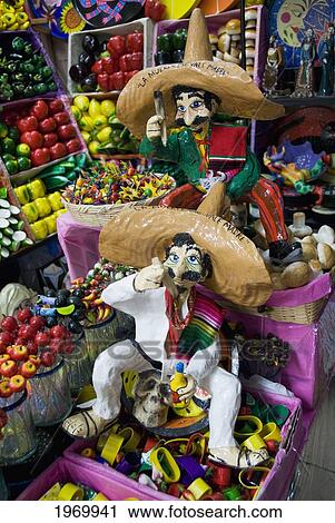Mexico, Guanajuato, San Miguel De Allende, Paper Mache Handicrafts For Sale View Large Photo Image Stock Image - Mexico, Guanajuato, San Miguel De Allende, Paper Mache Handicrafts For Sale. Fotosearch