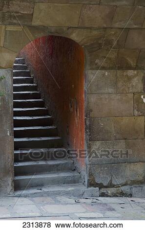 Mexico, Guanajuato, San Miguel de Allende, Staircase in street side tunnel View Large Photo Image Stock Photo - Mexico, Guanajuato, San Miguel de Allende, Staircase in street side tunnel. Fotosearch