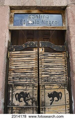 Mexico, Guanajuato, San Miguel de Allende, View of bar entrance View Large Photo Image Stock Photo - Mexico, Guanajuato, San Miguel de Allende, View of bar entrance. Fotosearch