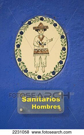 Mexico, Mexico City, Men Toilets; Coyoacan, Frida Kahlo Blue House View Large Photo Image Stock Photo - Mexico, Mexico City, Men Toilets; Coyoacan, Frida Kahlo Blue House. Fotosearch