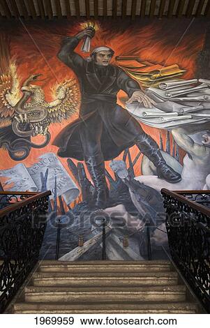 Mexico, Michoacan, Morelia, Palicio De Justica, Murals Of Jose Maria Morelos (A Revolutionary Hero), Painted By Agustin Cardenas. View Large Photo Image Stock Photo - Mexico, Michoacan, Morelia, Palicio De Justica, Murals Of Jose Maria Morelos (A Revolutionary Hero), Painted By Agustin Cardenas.. Fotosearch