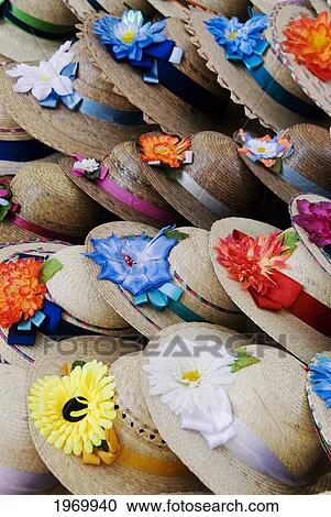 Mexico, Michoacan, Patzcuaro, Plaza San Francisco, Handmade Hats For Sale. View Large Photo Image Stock Image - Mexico, Michoacan, Patzcuaro, Plaza San Francisco, Handmade Hats For Sale.. Fotosearch
