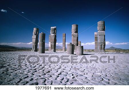 Mexico, Toltec Ruins large stone statues; Tula View Large Photo Image Stock Image - Mexico, Toltec Ruins large stone statues; Tula. Fotosearch