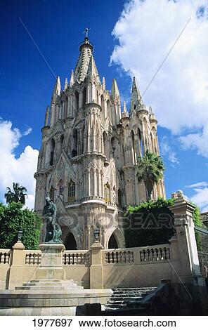 Stock Photo - Mexico, View of parroquia church; San Miguel. Fotosearch
