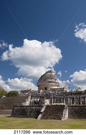 Mexico, Yucatan, Chichen Itza, El Caracol (otherwise called the Snail) View Large Photo Image Stock Photograph - Mexico, Yucatan, Chichen Itza, El Caracol (otherwise called the Snail). Fotosearch
