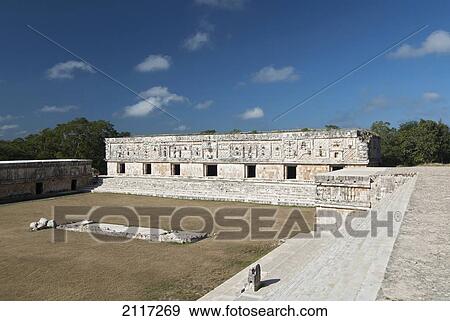 Mexico, Yucatan, Uxmal, Cuarangulo de las Monjas (Nuns Quadrangle), western building View Large Photo Image Stock Photo - Mexico, Yucatan, Uxmal, Cuarangulo de las Monjas (Nuns Quadrangle), western building. Fotosearch
